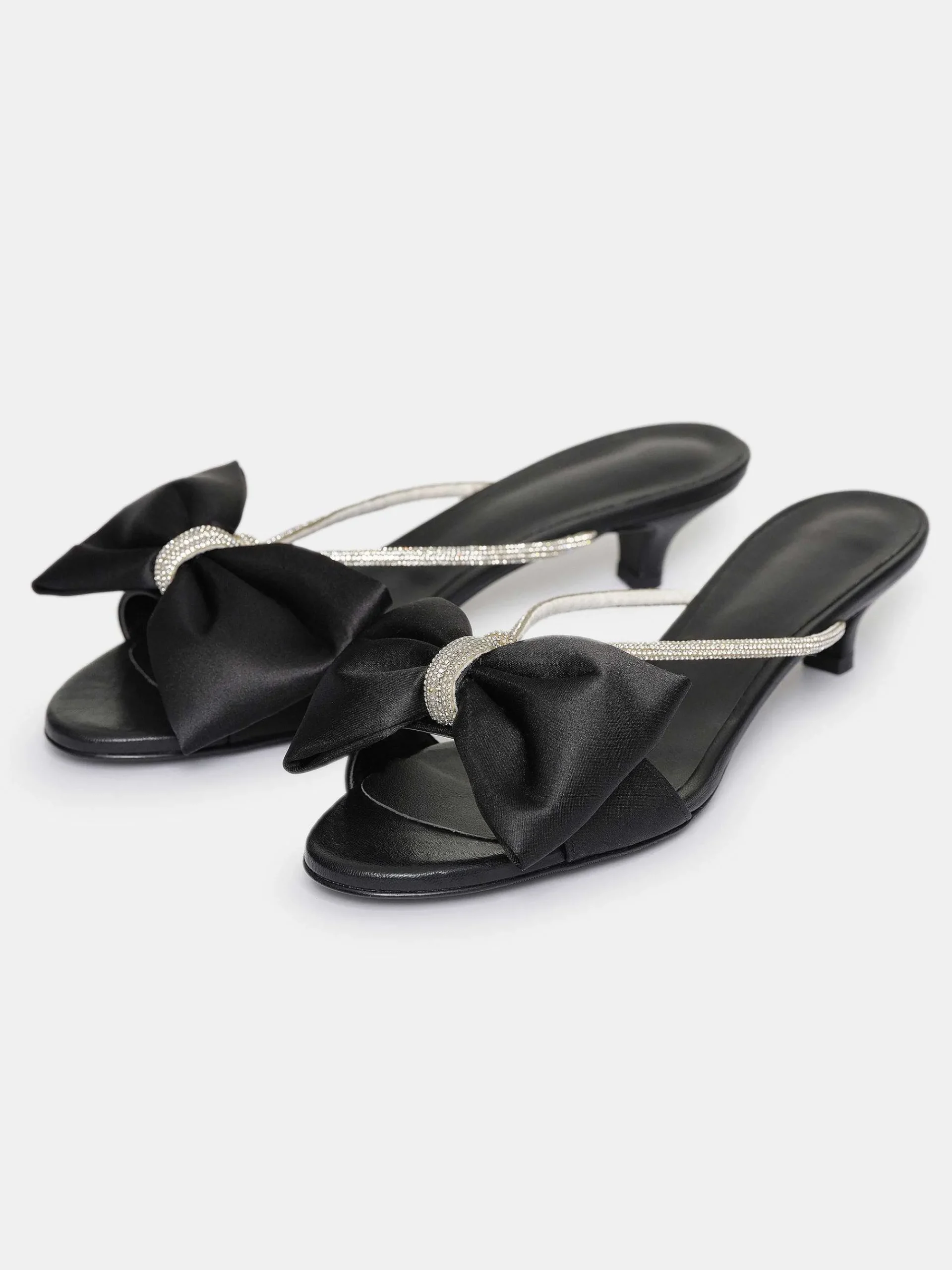 Source Unknown Chaussures Et Sacs-Mules Ornees De Cristaux Kaia, Noir