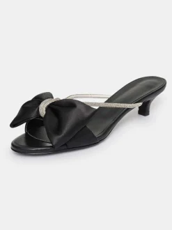 Source Unknown Chaussures Et Sacs-Mules Ornees De Cristaux Kaia, Noir