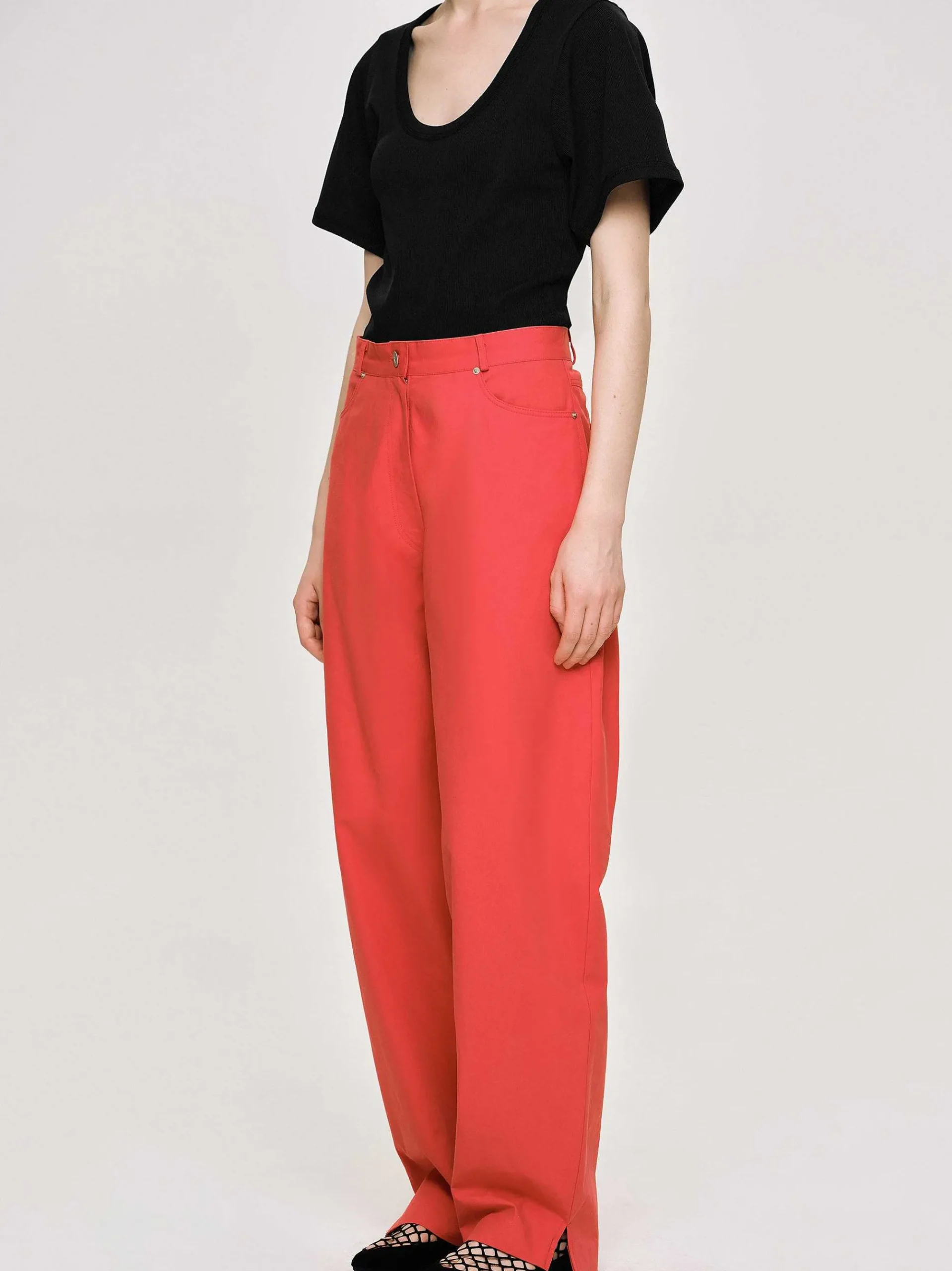 Source Unknown Bas-Pantalon A Jambe Cylindrique, Rouge