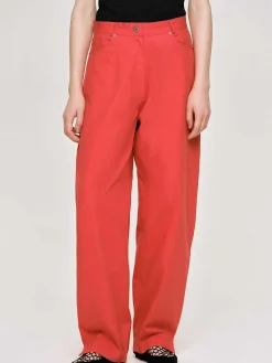 Source Unknown Vêtements-Pantalon A Jambe Cylindrique, Rouge