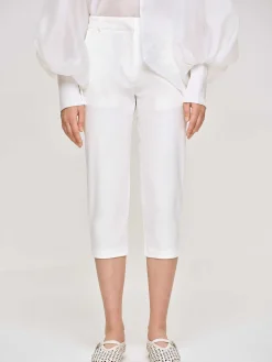 Source Unknown Vêtements-Pantalon Capri Slim, Blanc