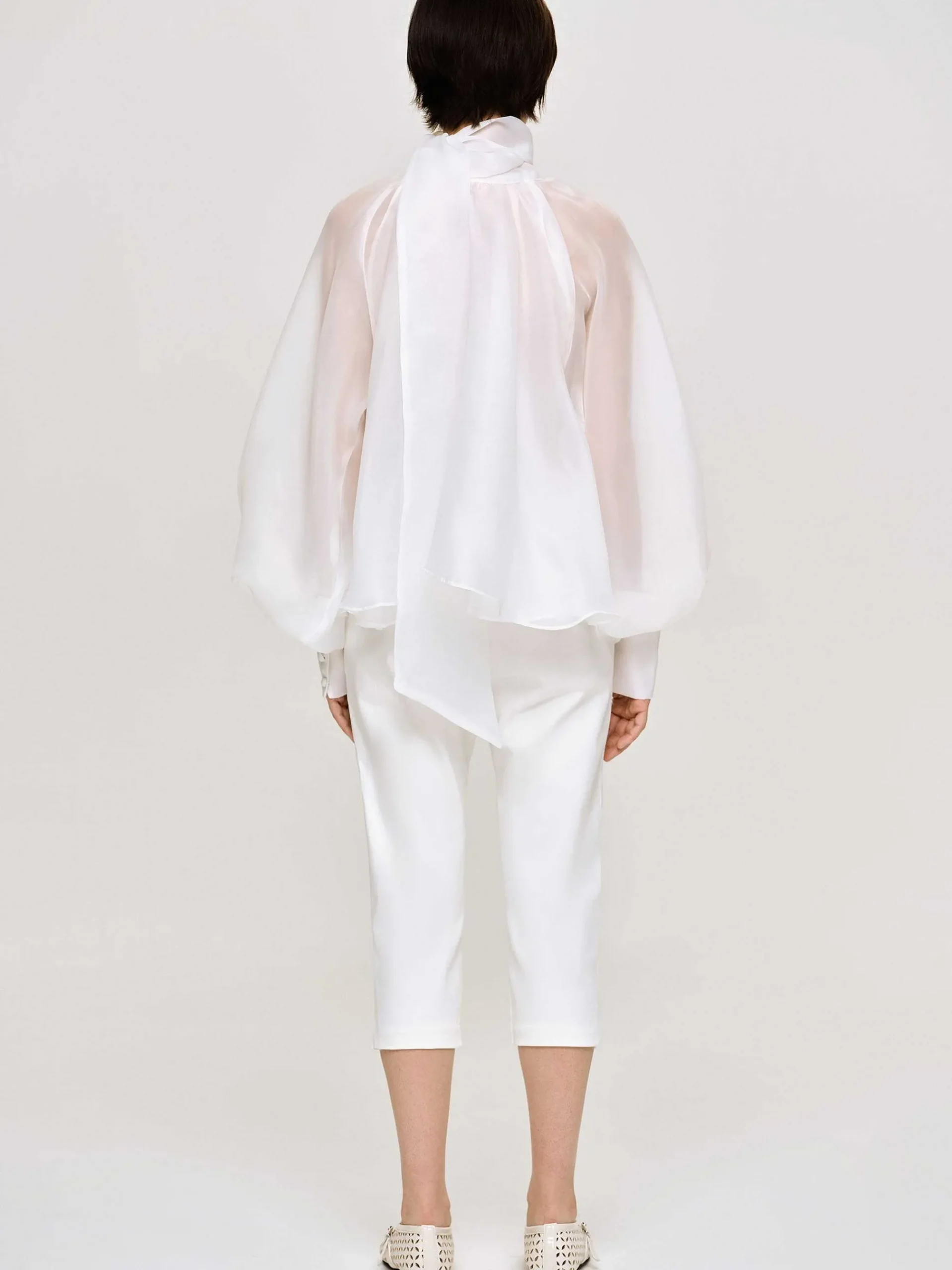 Source Unknown Vêtements-Pantalon Capri Slim, Blanc