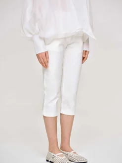 Source Unknown Bas-Pantalon Capri Slim, Blanc