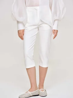 Source Unknown Bas-Pantalon Capri Slim, Blanc