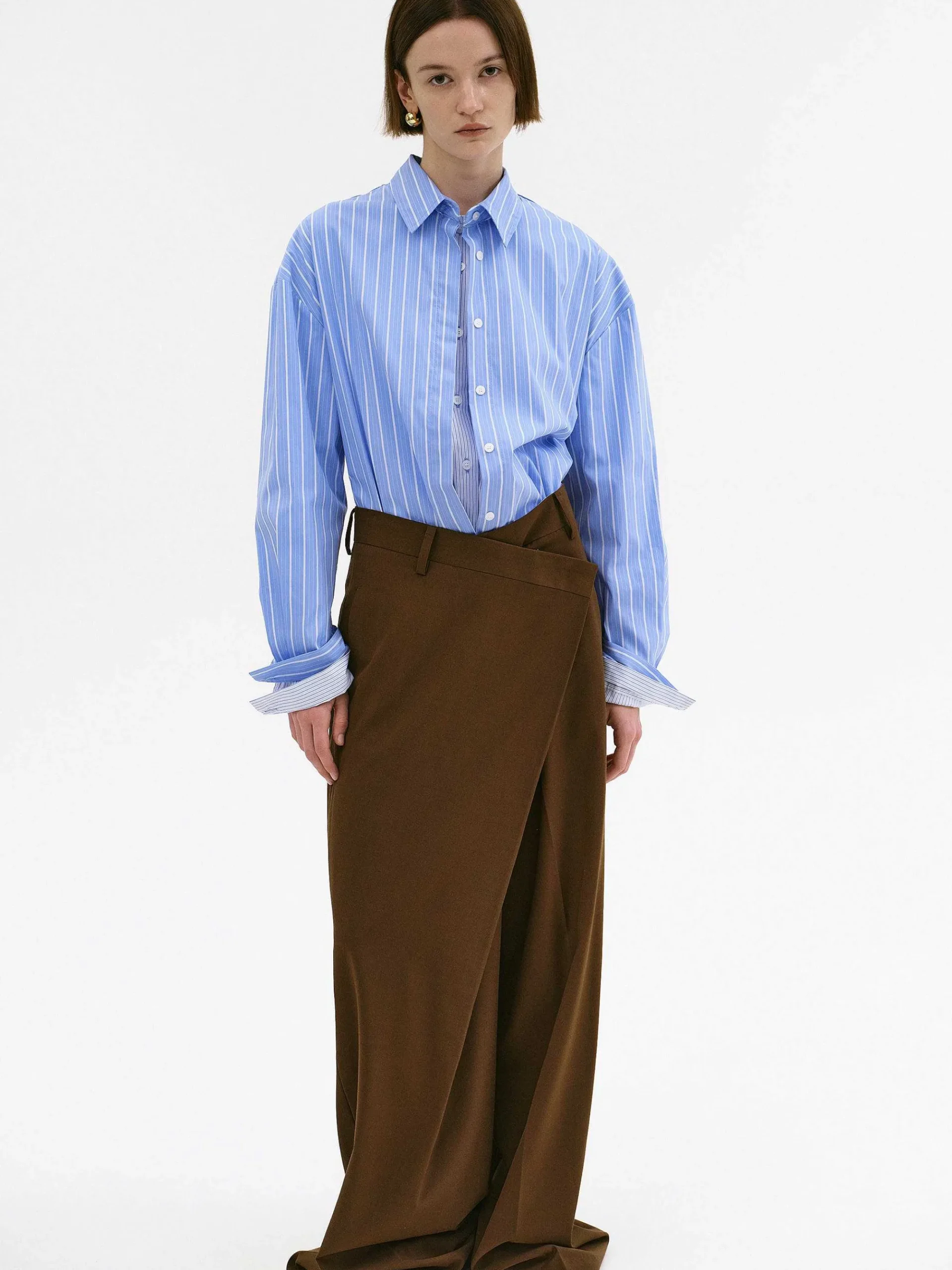 Source Unknown Bas-Pantalon Croise Rennert, Marron Selle