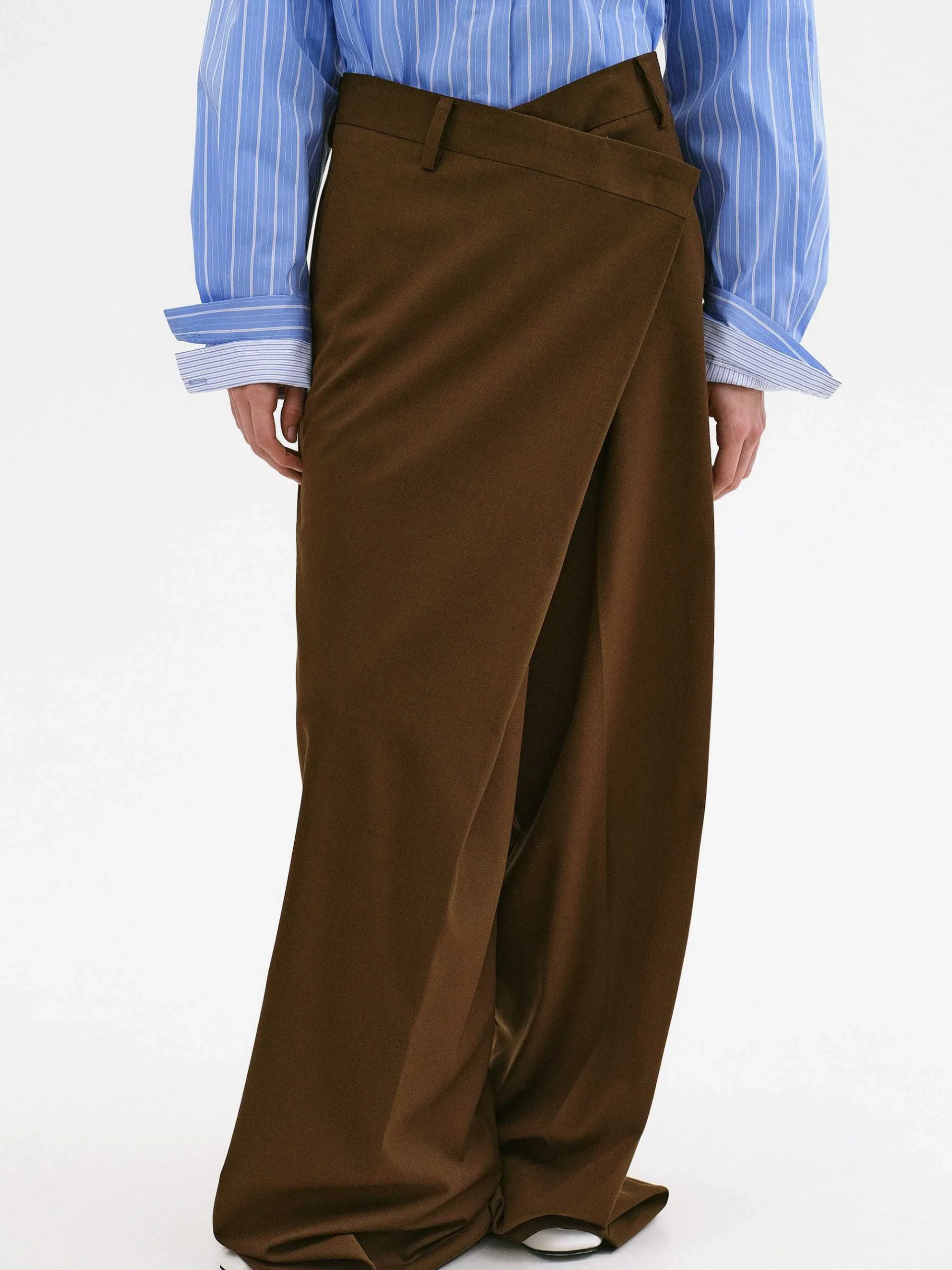 Source Unknown Bas-Pantalon Croise Rennert, Marron Selle