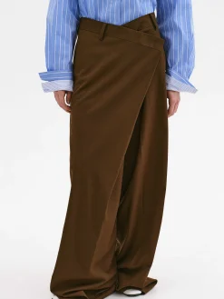 Source Unknown Vêtements-Pantalon Croise Rennert, Marron Selle