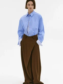 Source Unknown Vêtements-Pantalon Croise Rennert, Marron Selle