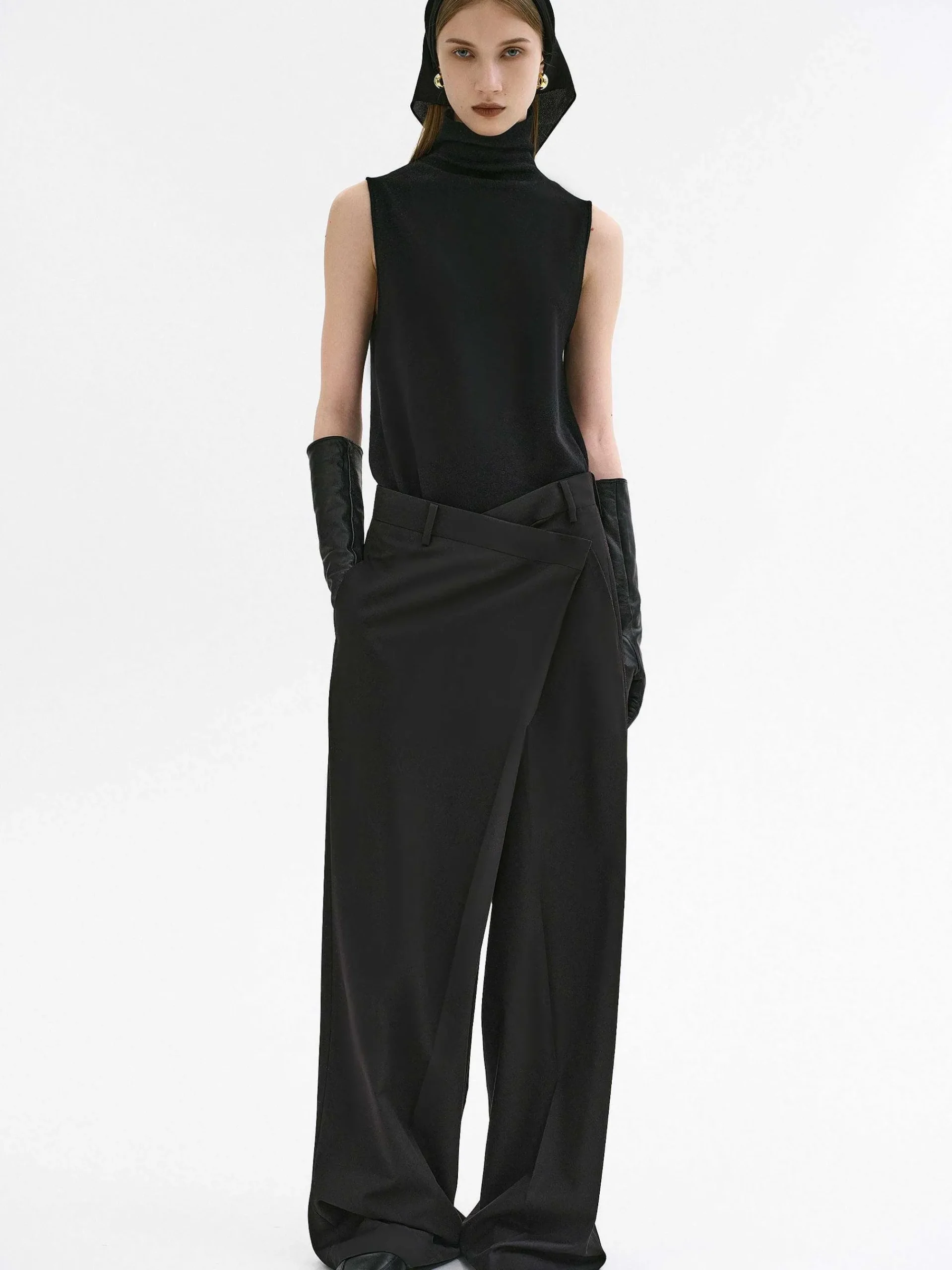 Source Unknown Vêtements-Pantalon Croise Rennert, Noir