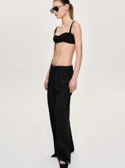 Source Unknown Vêtements-Pantalon De Costume Ceinture, Rayures Noires