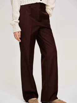 Source Unknown Bas-Pantalon De Costume En Gabardine, Marron Merlot