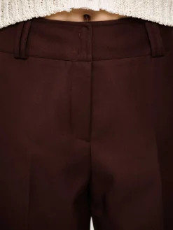 Source Unknown Vêtements-Pantalon De Costume En Gabardine, Marron Merlot