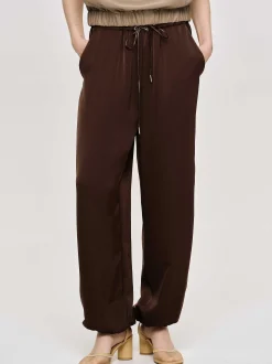 Source Unknown Vêtements-Pantalon De Jogging En Satin, Rouge Merlot