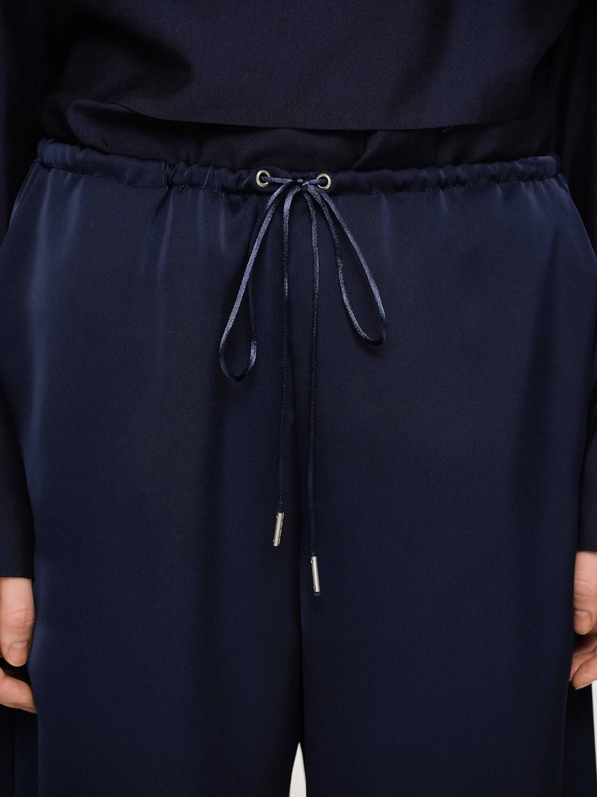 Source Unknown Bas-Pantalon De Jogging En Satin, Bleu Marine