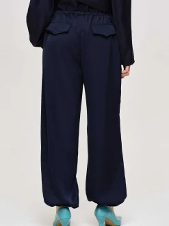 Source Unknown Vêtements-Pantalon De Jogging En Satin, Bleu Marine
