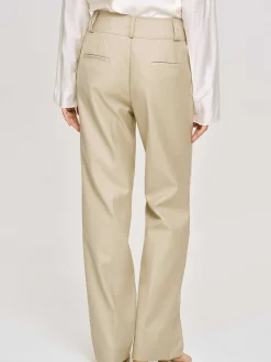 Source Unknown Bas-Pantalon Droit En Gabardine, Beige