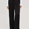 Source Unknown Accessoires-Pantalon En Crepe Satine, Noir