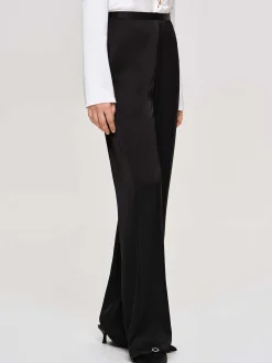Source Unknown Accessoires-Pantalon En Crepe Satine, Noir