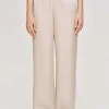 Source Unknown Accessoires-Pantalon En Crepe Satine, Champagne
