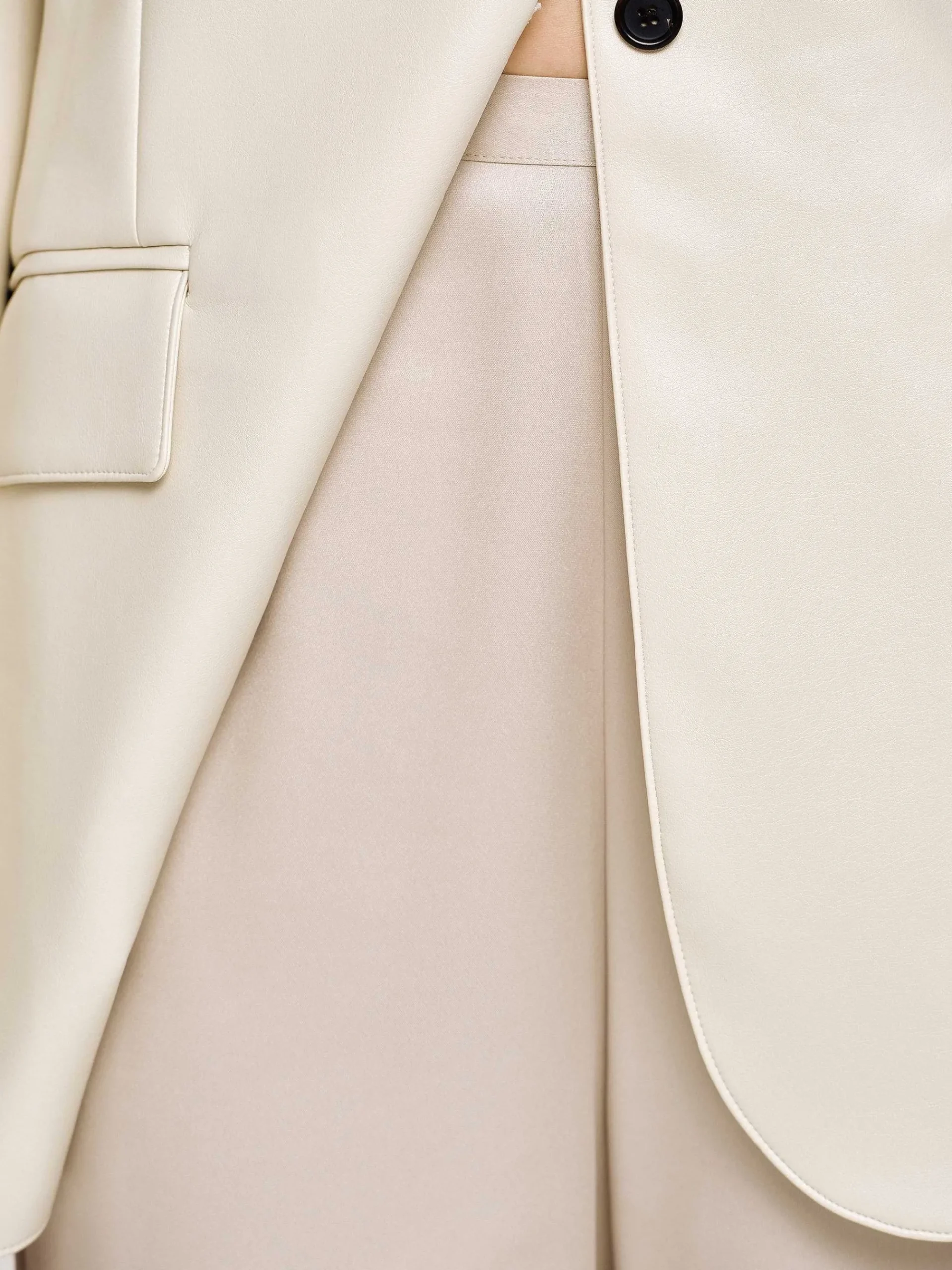 Source Unknown Accessoires-Pantalon En Crepe Satine, Champagne