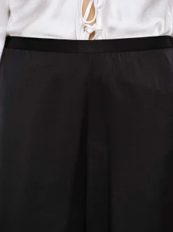 Source Unknown Accessoires-Pantalon En Crepe Satine, Noir