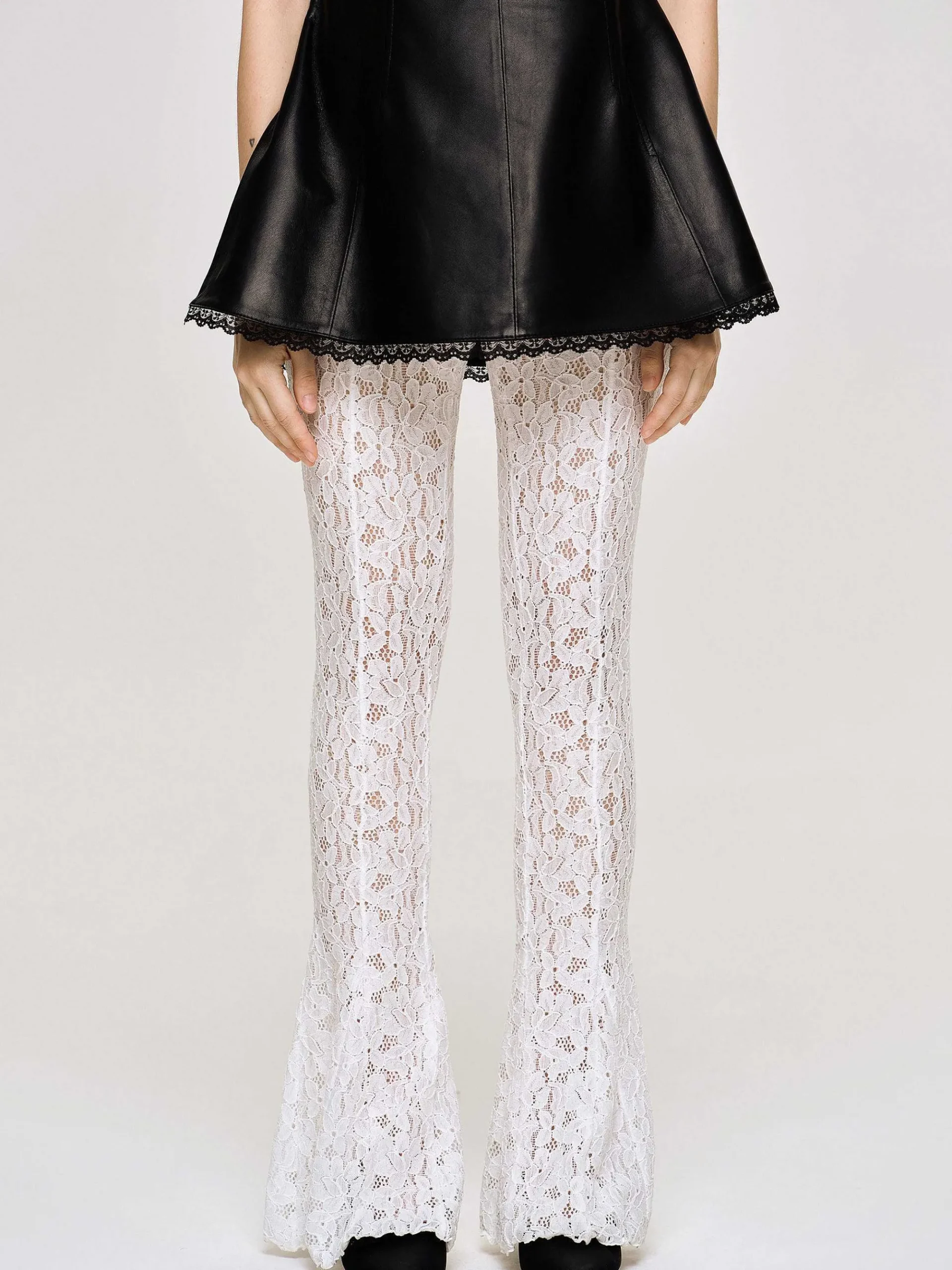 Source Unknown Accessoires-Pantalon En Dentelle Chantilly, Blanc