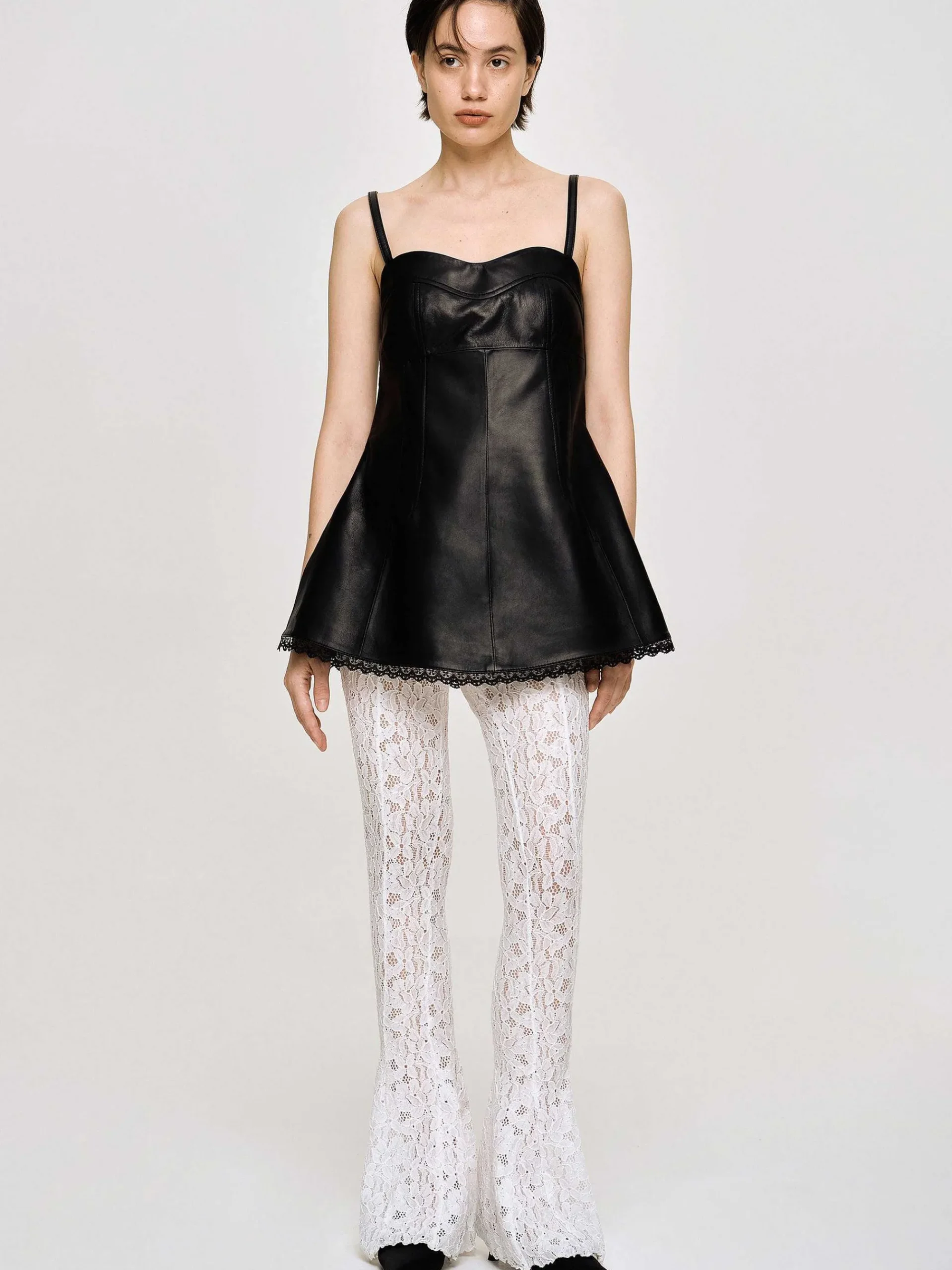 Source Unknown Accessoires-Pantalon En Dentelle Chantilly, Blanc