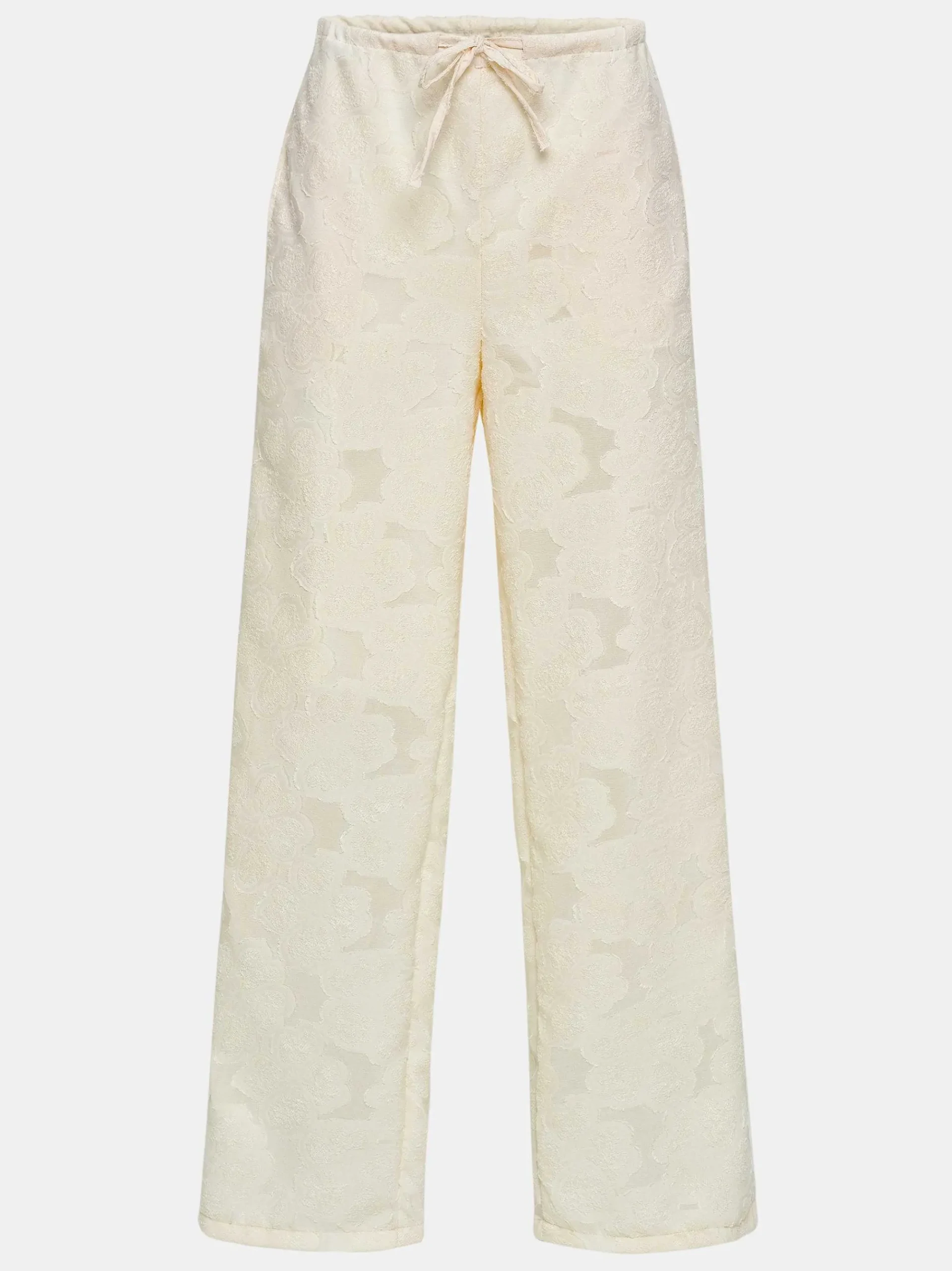 Source Unknown Vêtements-Pantalon Jacquard A Cordon, Ivoire