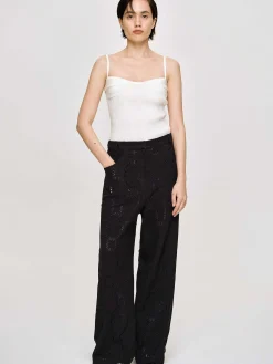 Source Unknown Bas-Pantalon Large Au Crochet Sevilla, Noir