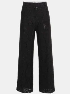 Source Unknown Bas-Pantalon Large Au Crochet Sevilla, Noir