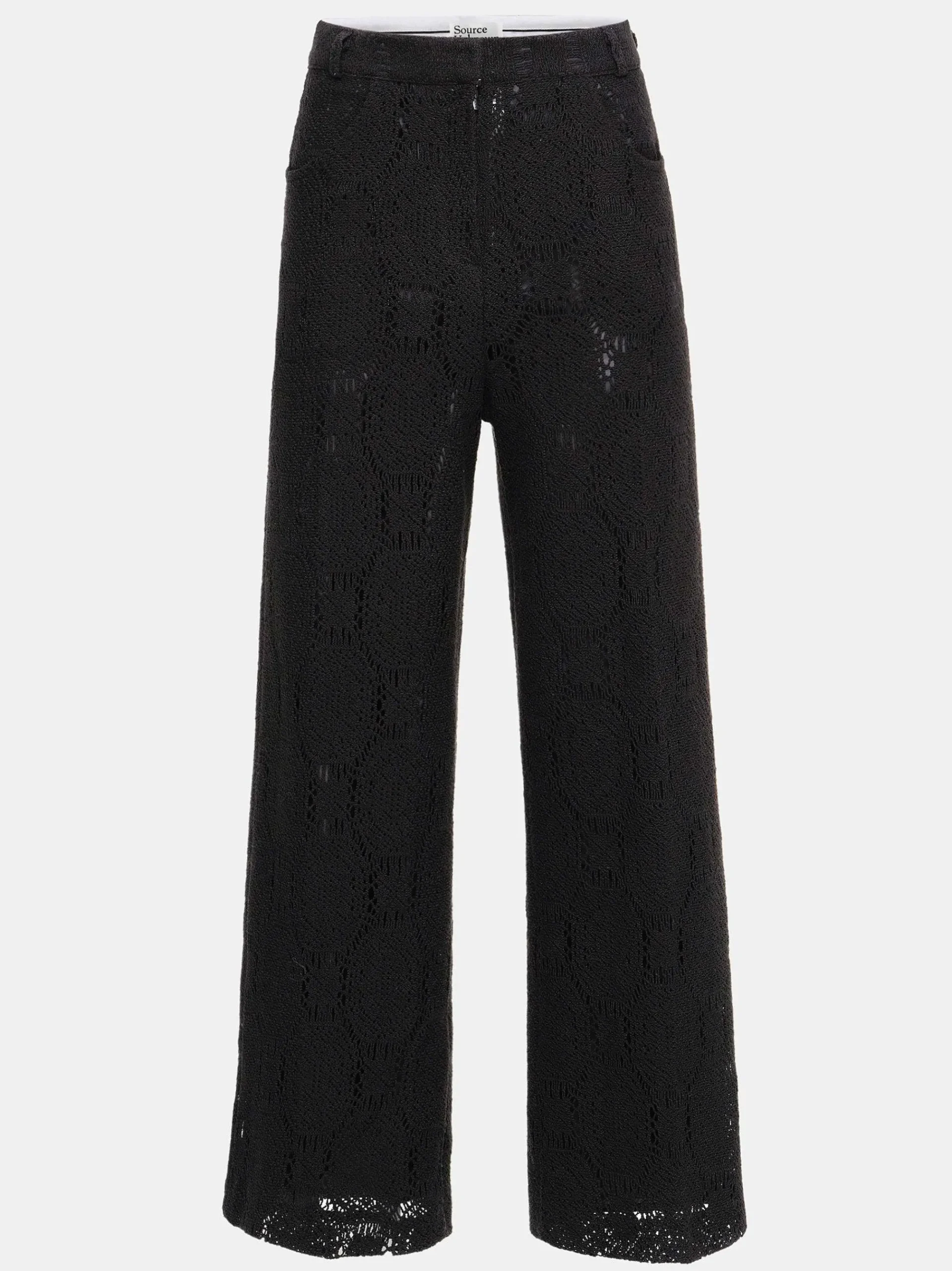 Source Unknown Bas-Pantalon Large Au Crochet Sevilla, Noir