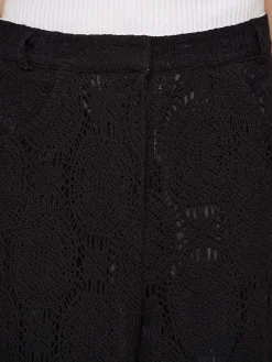 Source Unknown Bas-Pantalon Large Au Crochet Sevilla, Noir