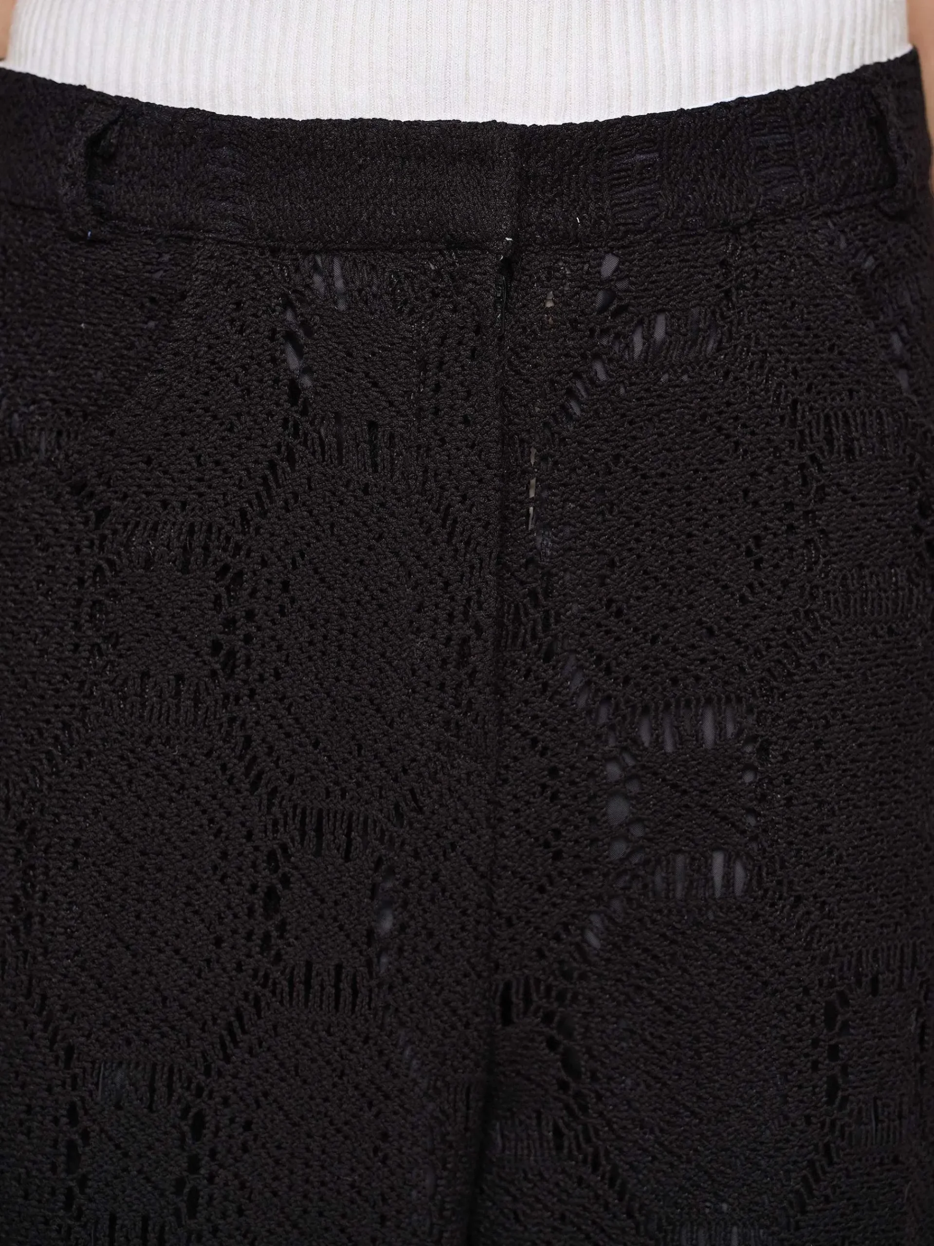 Source Unknown Bas-Pantalon Large Au Crochet Sevilla, Noir