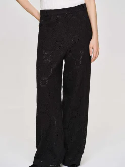 Source Unknown Bas-Pantalon Large Au Crochet Sevilla, Noir