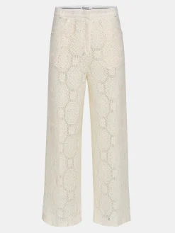 Source Unknown Vêtements-Pantalon Large Au Crochet Sevilla, Ecru