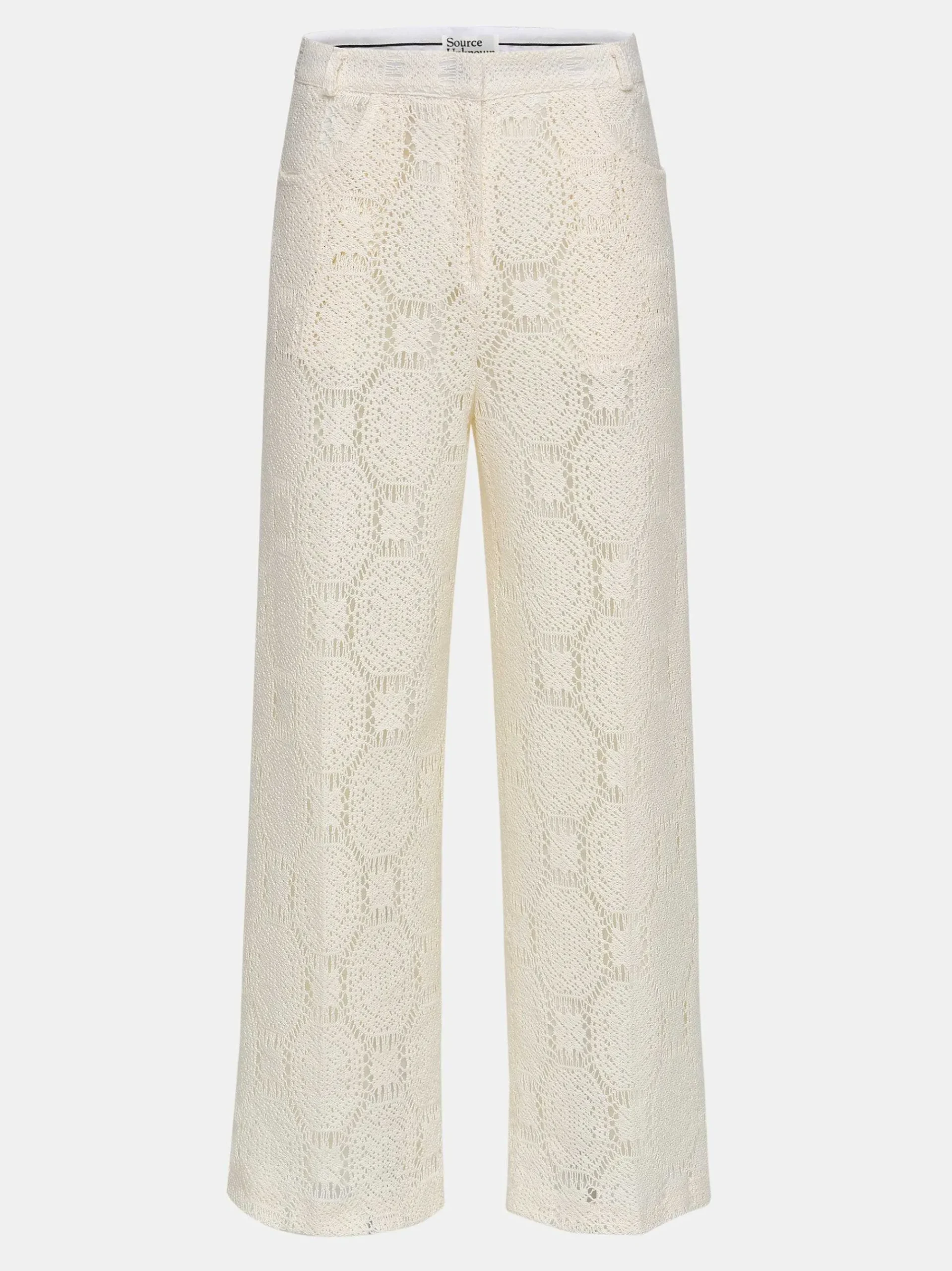 Source Unknown Bas-Pantalon Large Au Crochet Sevilla, Ecru