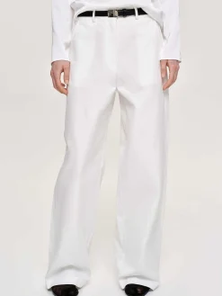 Source Unknown Vêtements-Pantalon Large En Popeline, Blanc