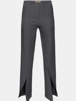 Source Unknown Bas-Pantalon Slim Coupe Biais Tyia, Charbon Fonce