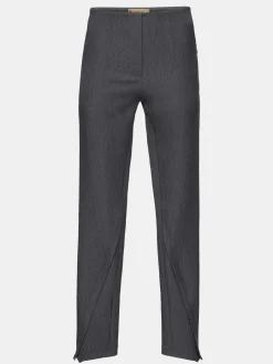 Source Unknown Bas-Pantalon Slim Coupe Biais Tyia, Charbon Fonce