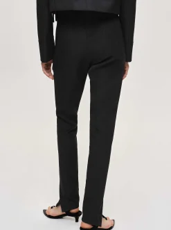 Source Unknown Vêtements-Pantalon Slim Coupe En Biais Tyia, Noir