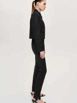 Source Unknown Vêtements-Pantalon Slim Coupe En Biais Tyia, Noir