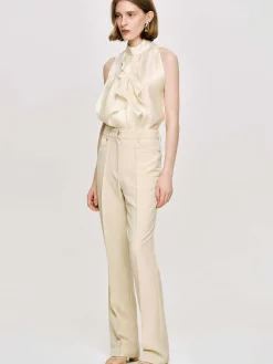 Source Unknown Bas-Pantalon Slim Froisse, Beurre