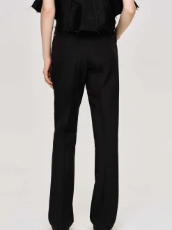 Source Unknown Bas-Pantalon Slim Froisse, Noir