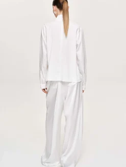 Source Unknown Bas-Pantalon Taiamo Fluide Satin, Blanc