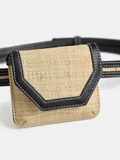 Source Unknown Chaussures Et Sacs-Petit Sac Ceinture En Raphia, Naturel