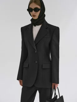 Source Unknown Vêtements-Poldo Sablier Blazer, Noir