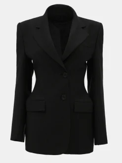 Source Unknown Vêtements D'Exterieur-Poldo Sablier Blazer, Noir