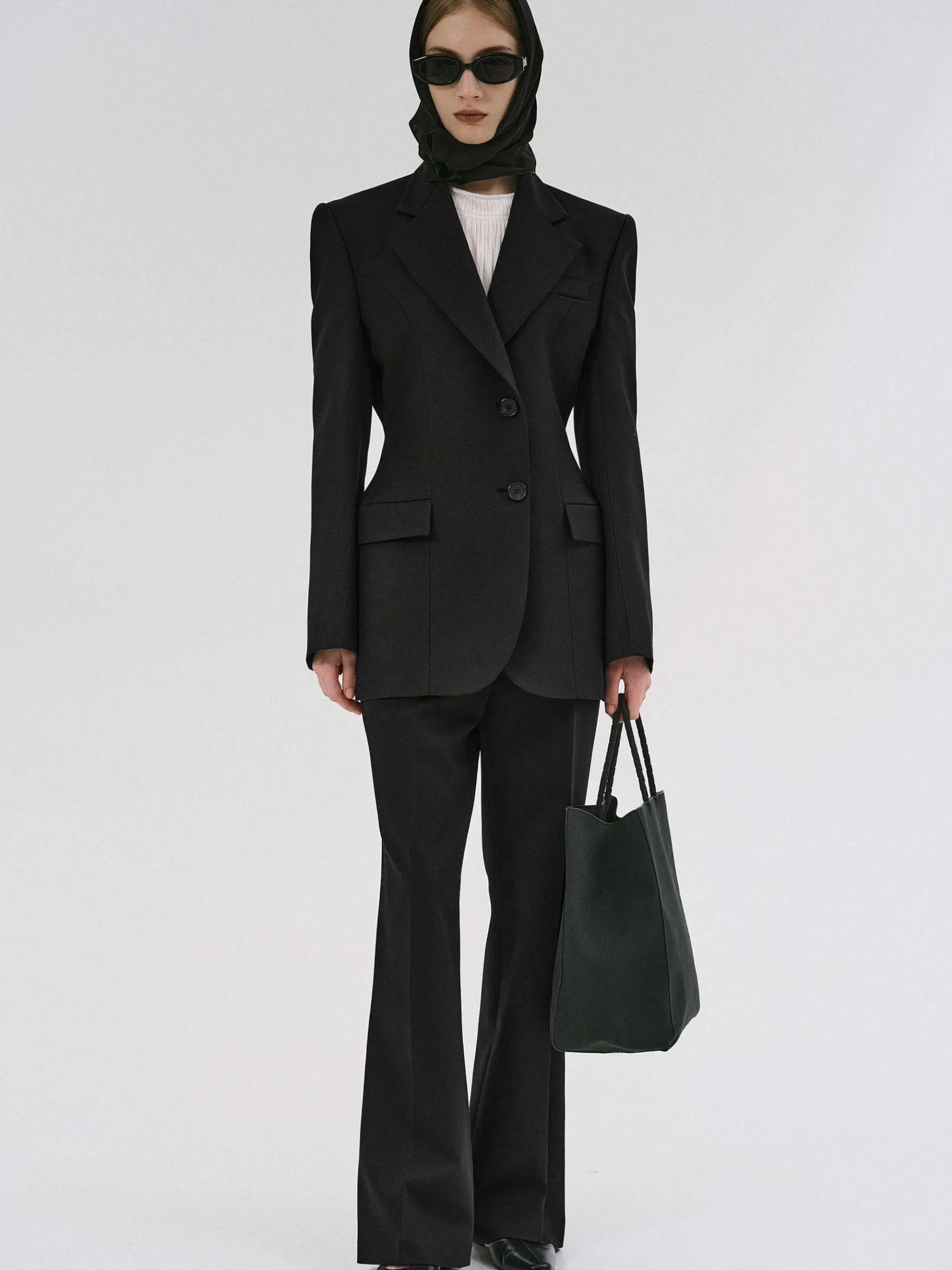 Source Unknown Vêtements D'Exterieur-Poldo Sablier Blazer, Noir