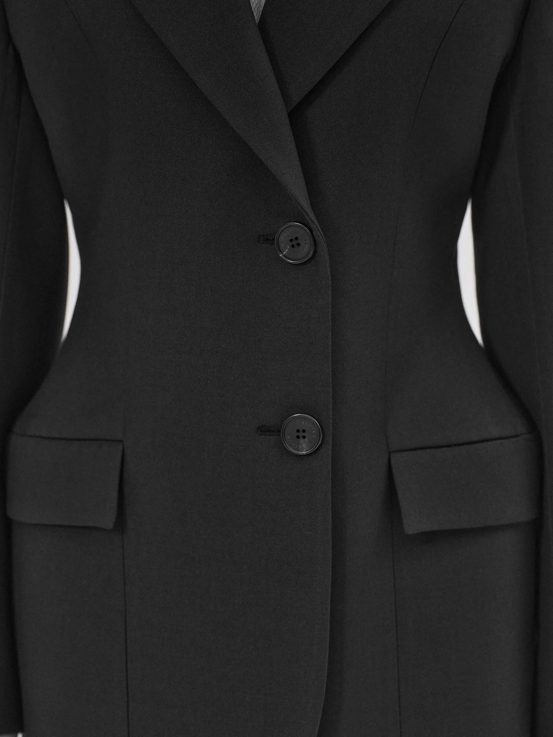 Source Unknown Vêtements D'Exterieur-Poldo Sablier Blazer, Noir