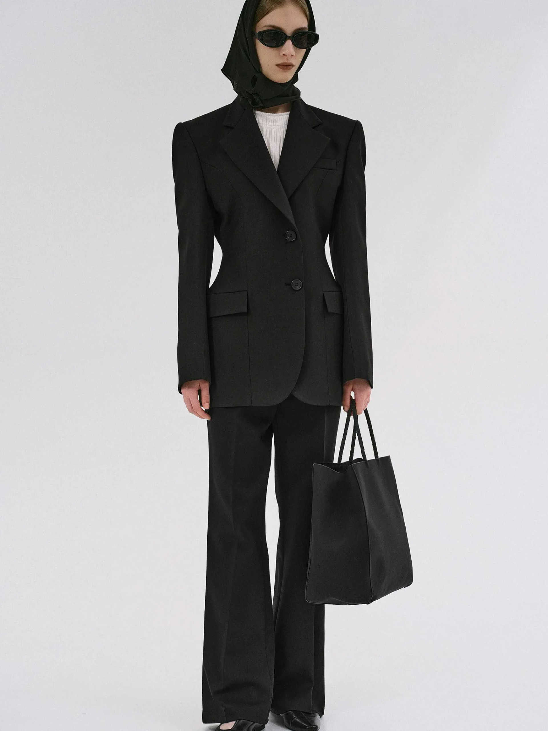 Source Unknown Vêtements D'Exterieur-Poldo Sablier Blazer, Noir